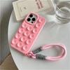 Für iPhone 16 Pro Max Luxus Saugnapf Airbag mit Lanyard Telefon Fall für iPhone 12 13 14 15 Plus Soft Frame Schutzhülle