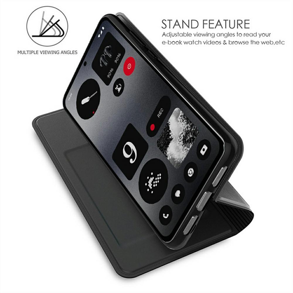 For Nothing Phone (3a) Pro Case PU Leather Phone Cover with Card Holder Stand