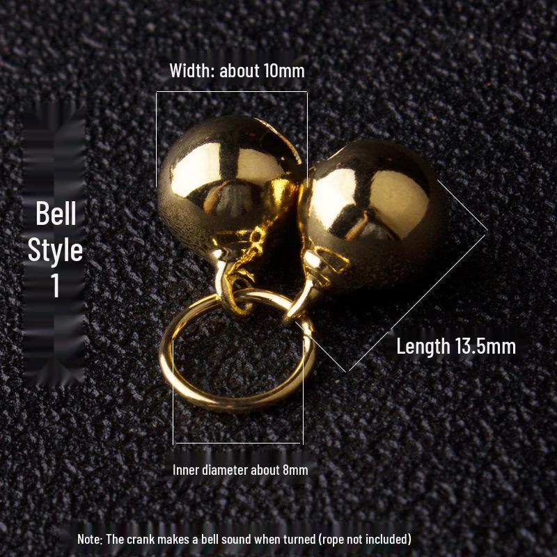 3D Gold-Plated Copper Zodiac Bell Pendant for DIY Bracelets