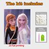 Disney Pearl Painting Frozen Anna and Elsa Sisters 5D DIY Pearl Picture Crafts for Adults/Beginners Gift Ideas Home Decor