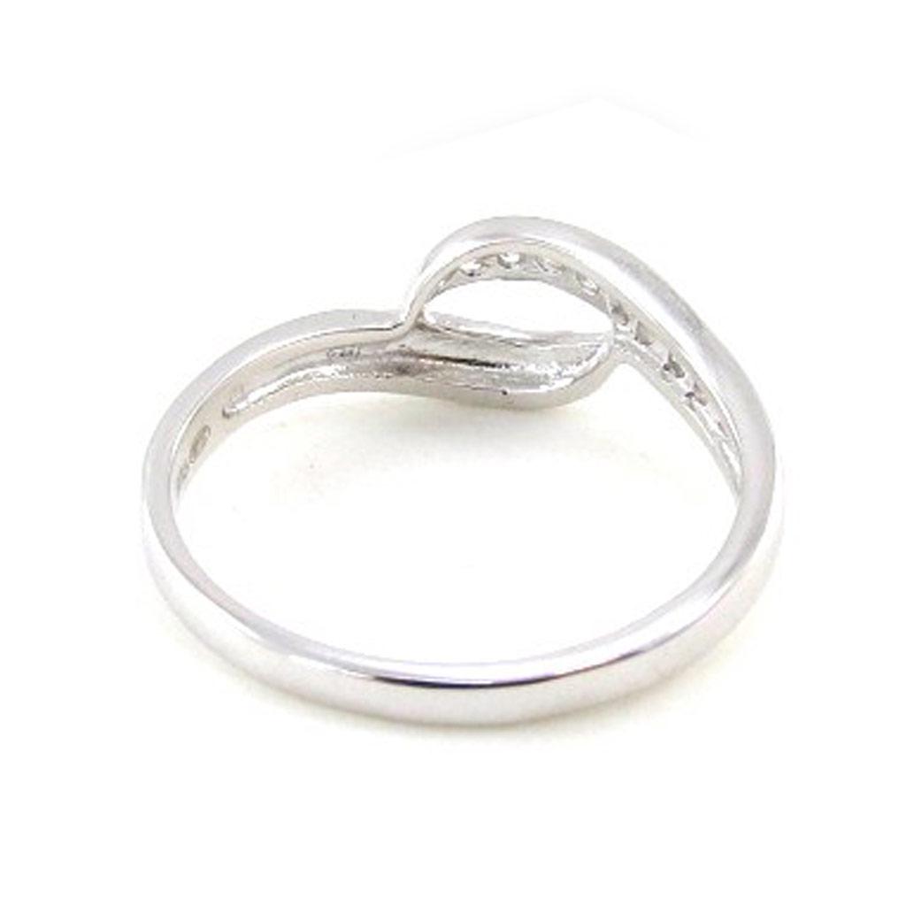 Stříbrný prsten 'Câlin' Stříbřitě bílý (rhodiovaný) - 8 mm