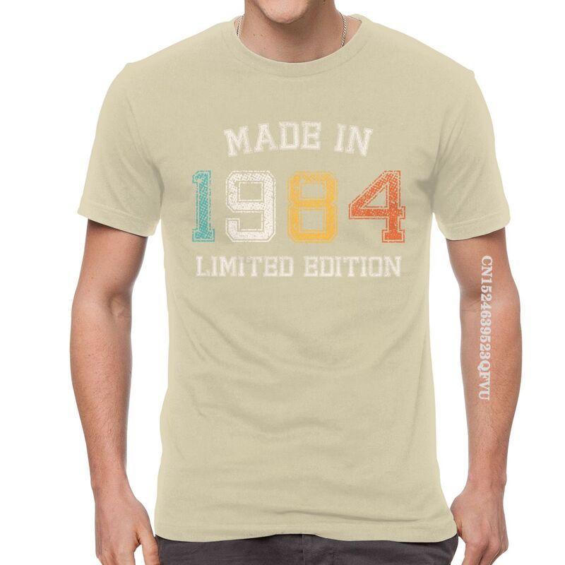Born In 1984 Tshirts Men Men Streetwear T Shirts Made In 1984 Birth Year EMO Men  Tshirt Cotton Oversized Tee Tops Clothes