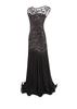 Retro-Pailletten-Perlen-Abendkleid mit Rüschen, 1920er Jahre