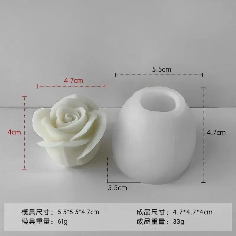 1ks Silikonové formy na svíčky s růžemi 3D Pivoňkový květ Sádra Výroba mýdla DIY Forma na pečení čokoládové dorty Valentýnský dárek