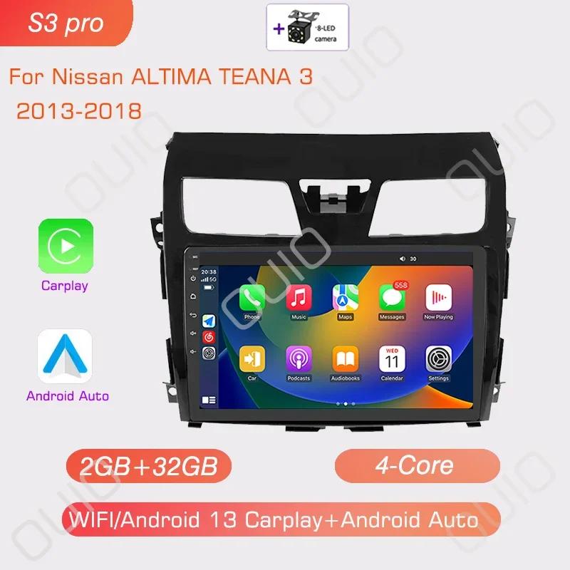 Android 13 Carplay Radio For Nissan ALTIMA TEANA 3 2013-2018 GPS Car Video Player Android Auto WIFI BT GPS Navigation 2DIN