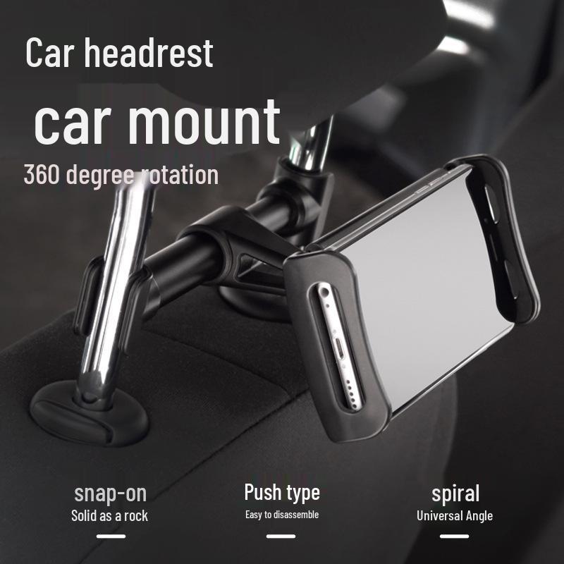 Rear Seat Telescopic Headrest Phone & Tablet Holder