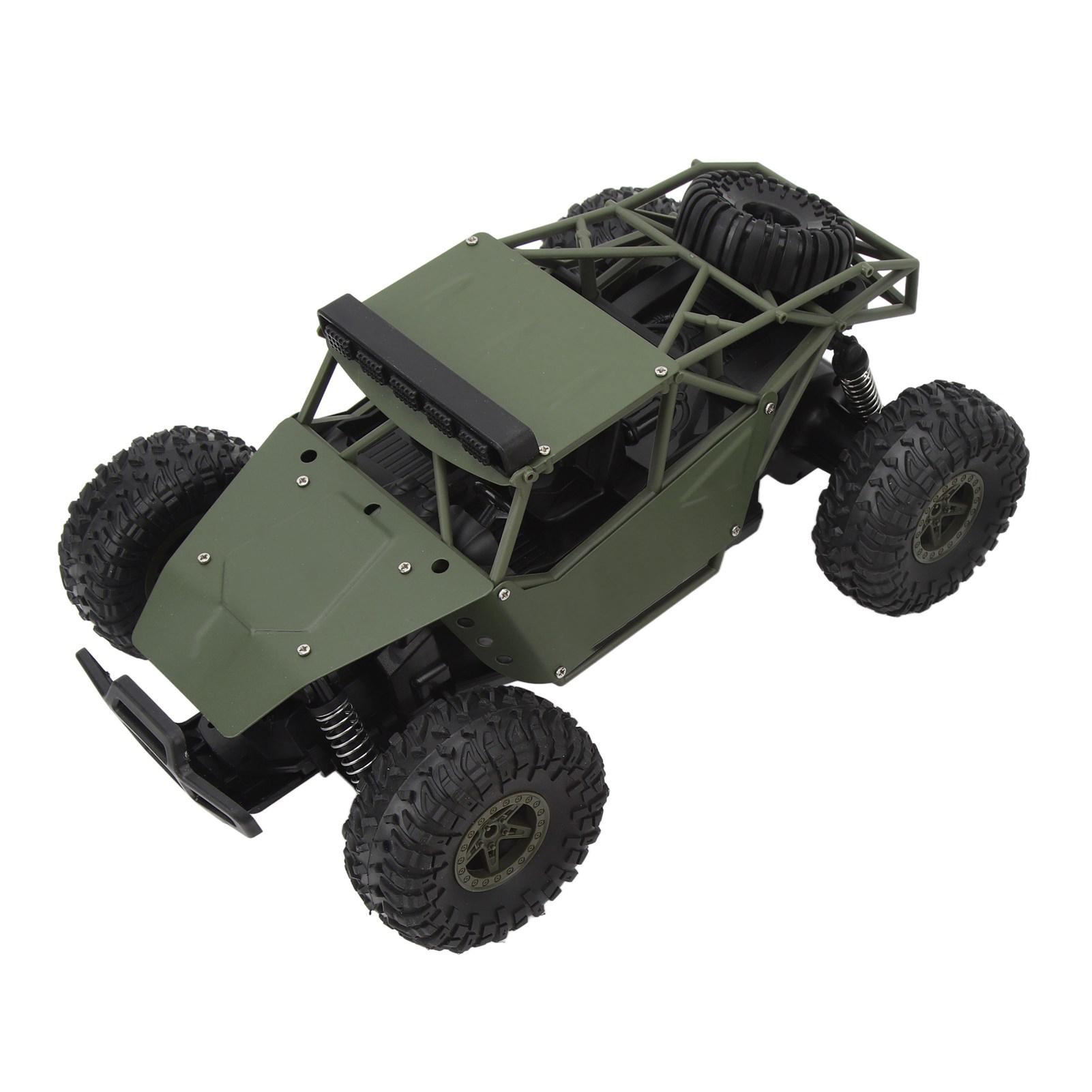

RC Cars 1:16 Scale Remote Control Car 2.4G Alloy 2.4 Resistant Headlight Off Road RC Crawler with Car Battery for Games Toys