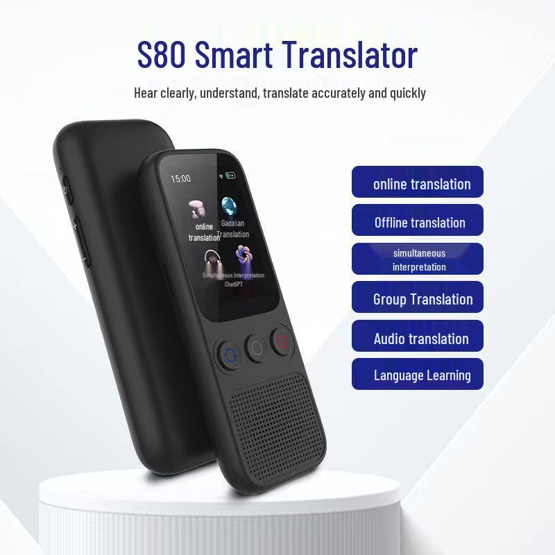 S80 Smart Translator: Multi-language Offline & Simultaneous Translation for Travel