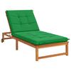 Sun Lounger Cushion GEMERT 100percent  Polyester Green 190 X 80 X 9 Cm