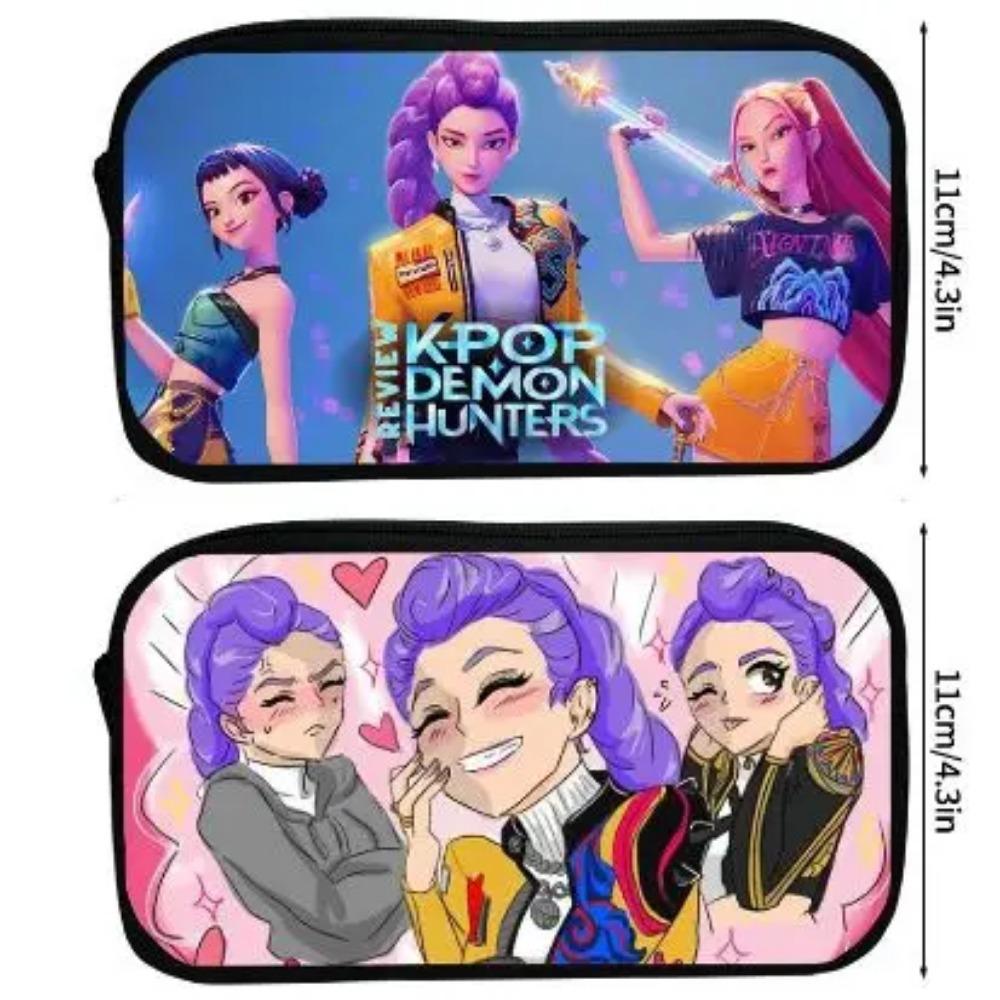 Dämonenjäger Federmäppchen Aufbewahrungstasche Cartoon Kpop D-Demon H Mädchen Federmäppchen Stifttaschen für Schüler Schreibtischzubehör