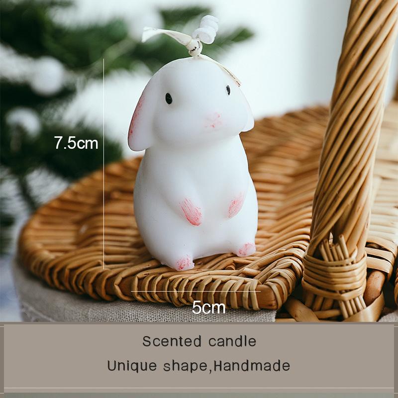 

Фестиваль кролик ароматизированная свеча атмосфера сувенир подарок на день рождения милая имитация свечи 1