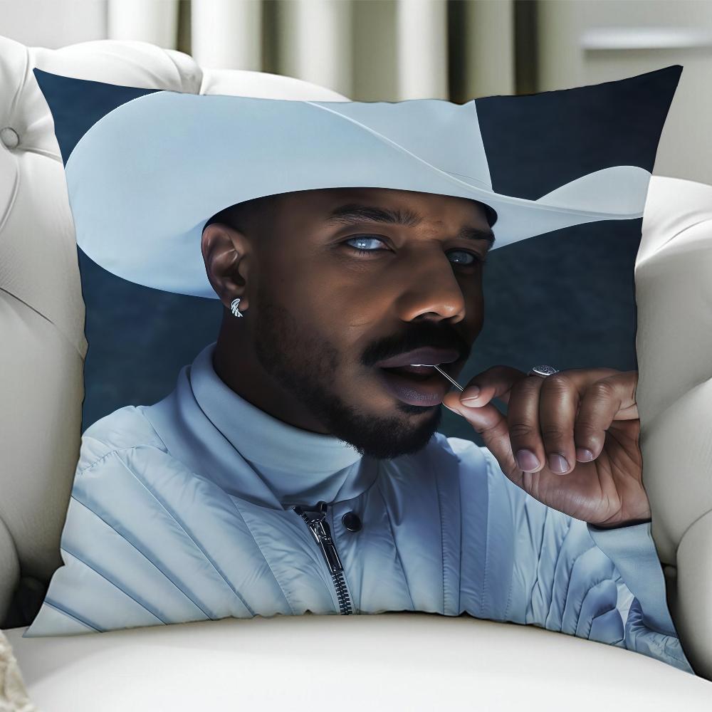 Actor MMichael B Jordan cushion cover Birthday Anniversary Gifts Double Sided Printed Zipper Cushion Cover Soft Skin Bedding