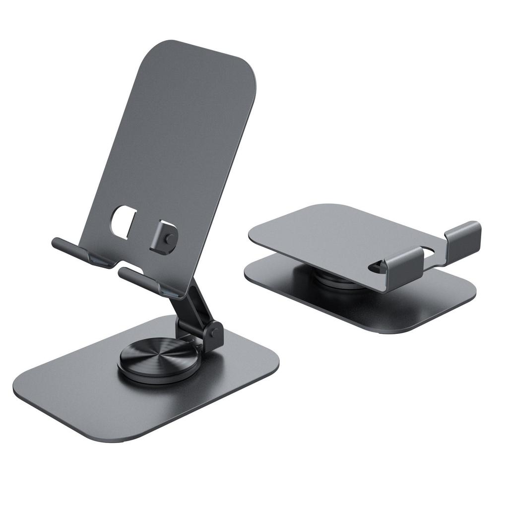 360° Rotating Portable Phone Holder: Metal, Foldable & Desktop Compatible