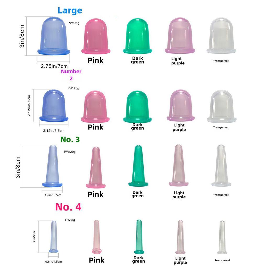 Silicone Transparent Negative Pressure Cupping Device for Home Massage and Moisture Absorption