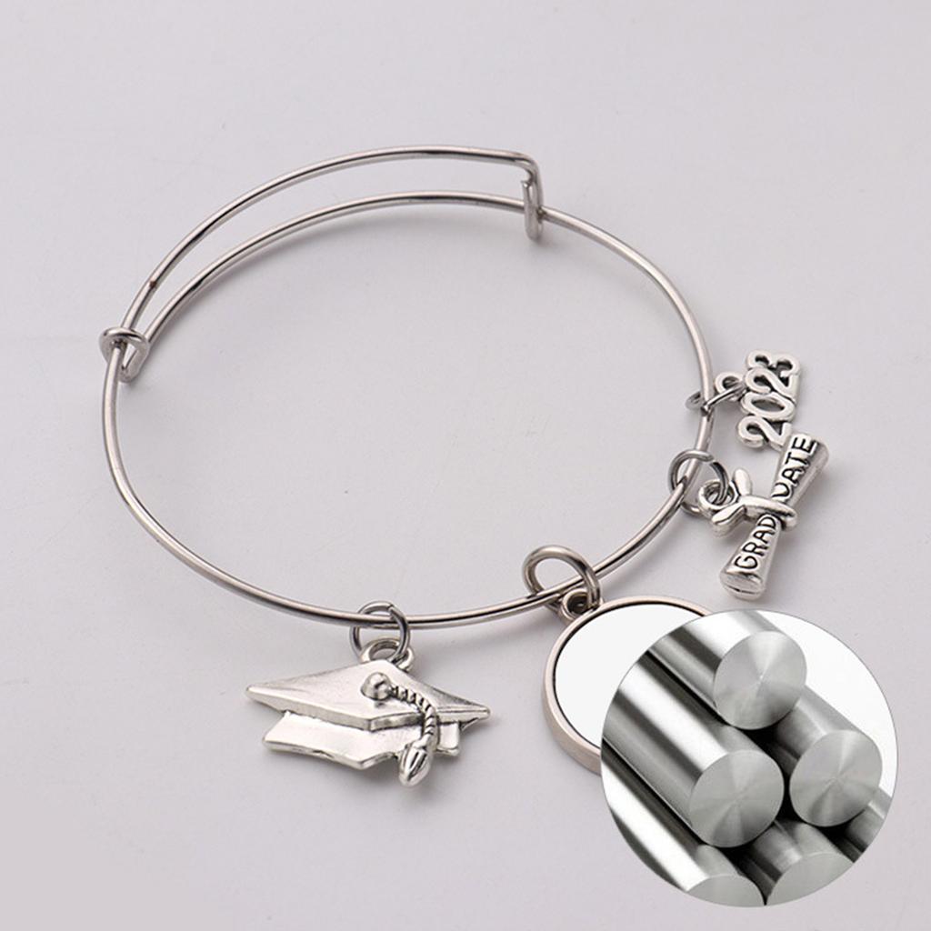 Sublimation Blank Photo Bracelet Heat Transfer Bezels Bangle Fashion 2023 Graduation Bracelet DIY Personalized Jewelry