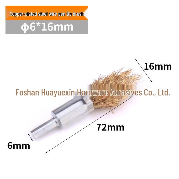 6x25 Steel Wire Brush for Rust Removal, Deburring, Grinding & Polishing