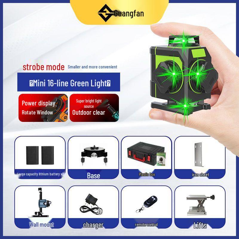 Mini High Precision Laser Level with 12 Red Light Lines and Automatic Wall Alignment