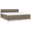 Box Spring Bed with Mattress Taupe 180x200 cm Fabric