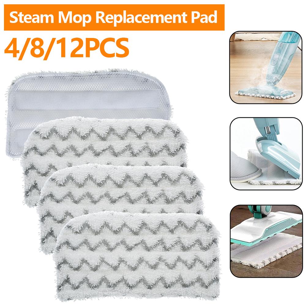 4/8/12Pcs Steam Mop Replacement Pad Reusable Microfiber Washable Soft Cleaner Pad Compatible with Shark Steam Mop Strong Absorb