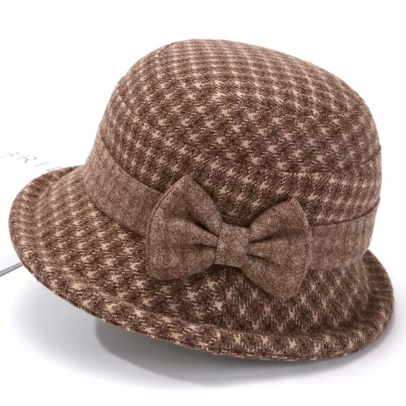 Chapeau de pêcheur d'automne et d'hiver pour femmes de tous âges - Style Fedora chaud