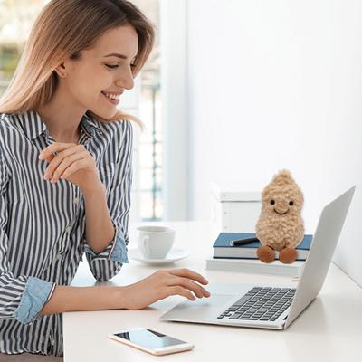 Pinda Pluche Pop 16cm Pinda Pluche Dieren Schattige Sleutelhanger Tas Decoratie Verjaardagscadeau voor Kinderen Vriendinnen