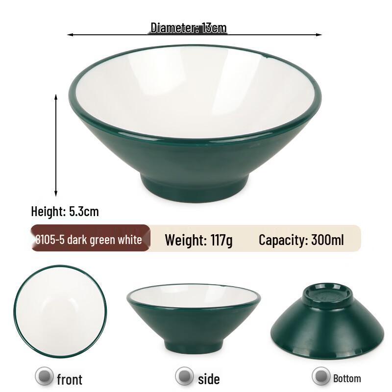 Durable Two-Tone Melamine Small Bowls