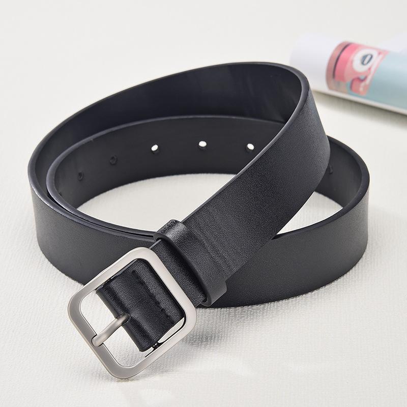 Vintage Fine Black Ladies Belt Men'S Decorative Jeans Belt Practical Student Belt Trend