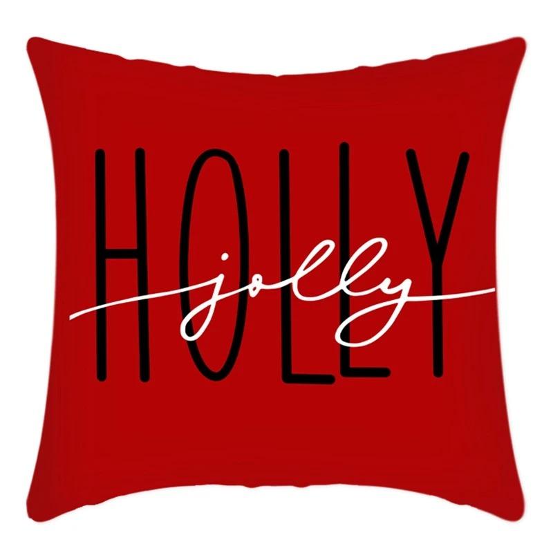Merry Christmas Pillowcase 45X45Cm Throw Pillowcase Winter Christmas Decorations Home Tree Deer Sofa Cushion Cover New Year