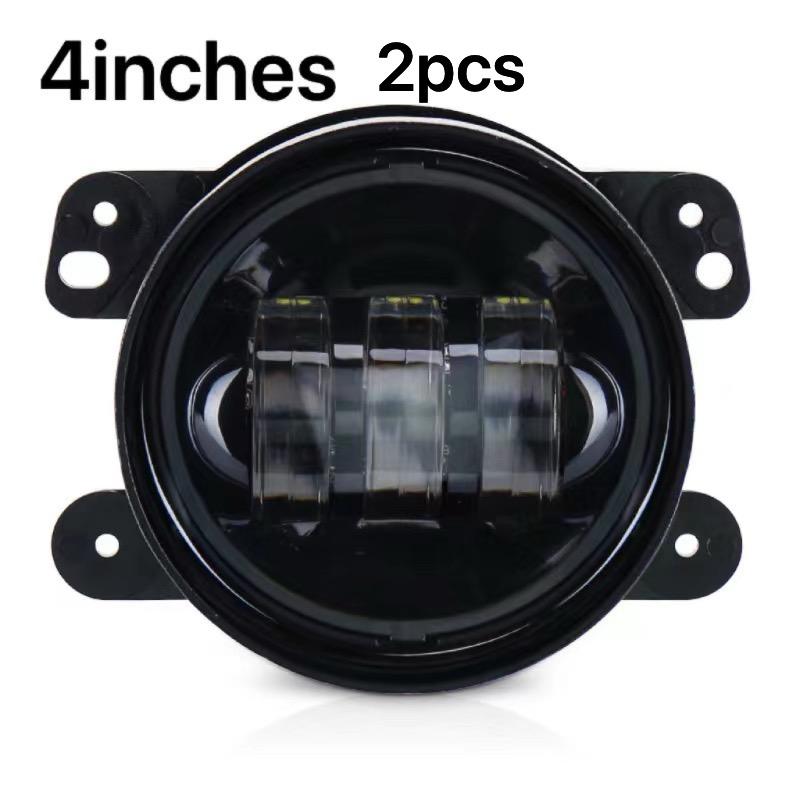 

2 шт./60 Вт 4-дюймовые противотуманные фары 6500k янтарные сигналы поворота для помощи при повороте для Jeep Wrangler JK LJ TJ ATV автозапчасти 6500 K&4800 LM белый