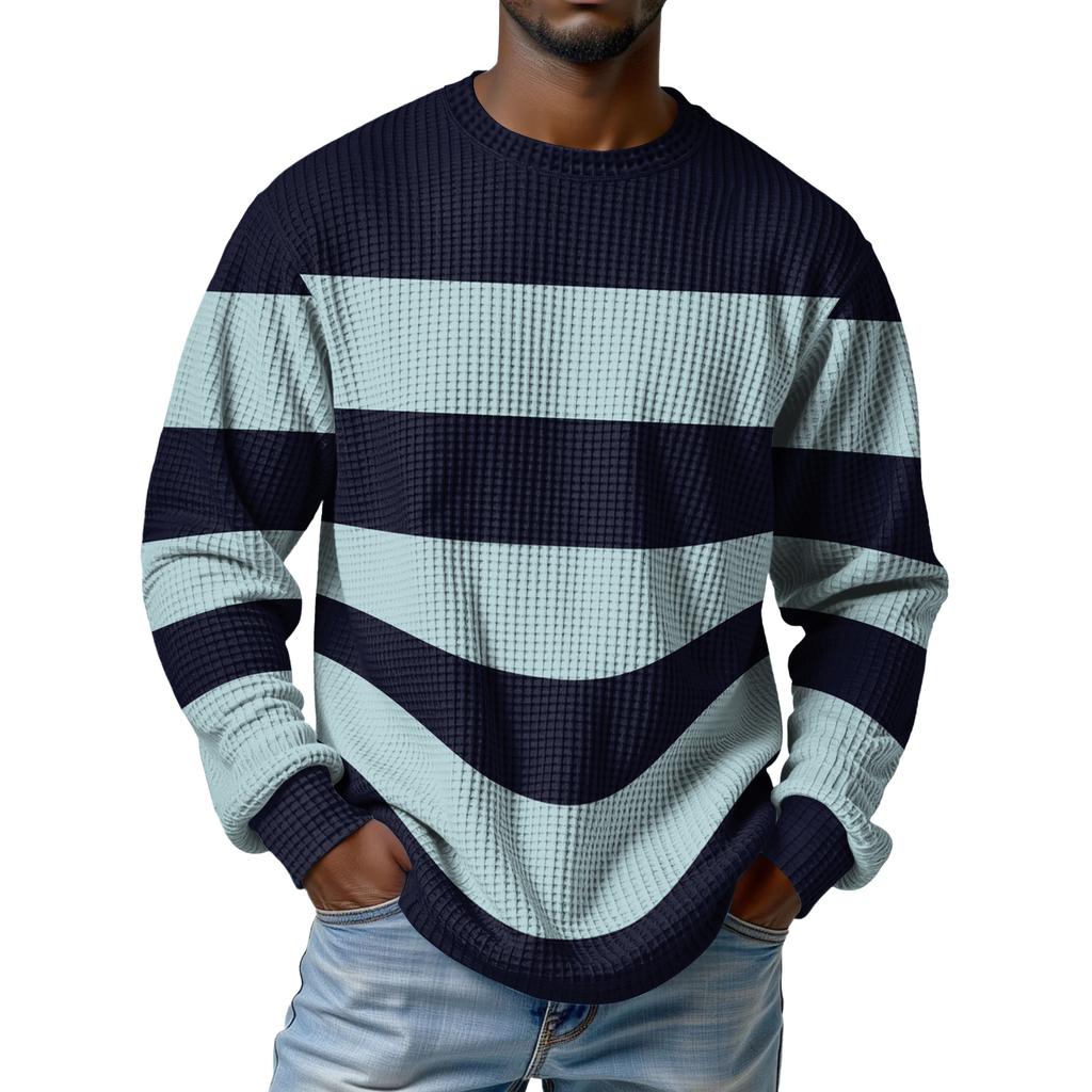 Pánský pletený ležérní pulovr s límcem - Dlouhý rukáv pro každodenní nošení