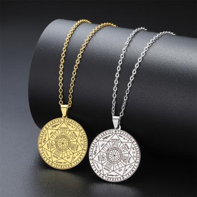 EUEAVAN Salamon Hét Arkangyal Nyakláncok Mágikus Kabbala Angyal Pecsét Medál Nyaklánc Természetfeletti Férfi Amulett Ékszer Nagykereskedelem