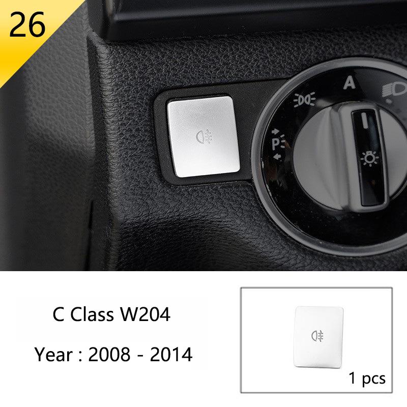 Car Door Audio Speaker Gearshift Panel Door Armrest Reading Light Cover Trim Stickers for Mercedes Benz C Class W204 Accessories Type 26