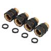4Pcs Garden Hose Quick Connector Brass High Hardness Durable No Leakage Easy Reliable Garden Hose Fittings