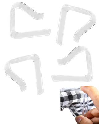 YFFSFDC Tablecloth Clips, Non-Slip, Anti-Slip, Clear, Fits 3.5-5.5cm Tablecloths [Pack of 4]