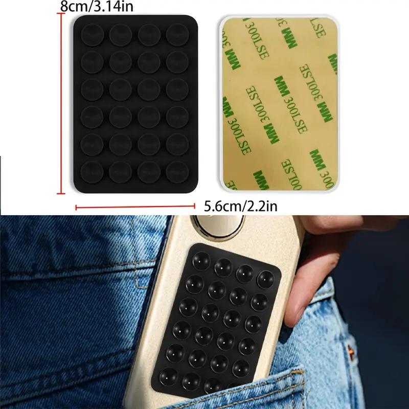 3pcs Silicone Suction Cup Phone Holders, Square Single-Sided 24pcs Mobile Stand