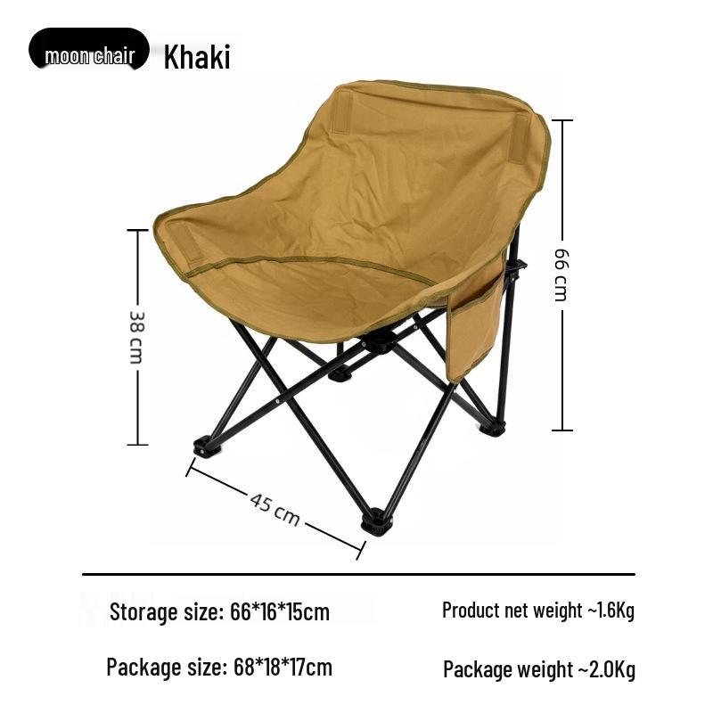 Portable Outdoor Folding Moon Chair for Camping and Picnics