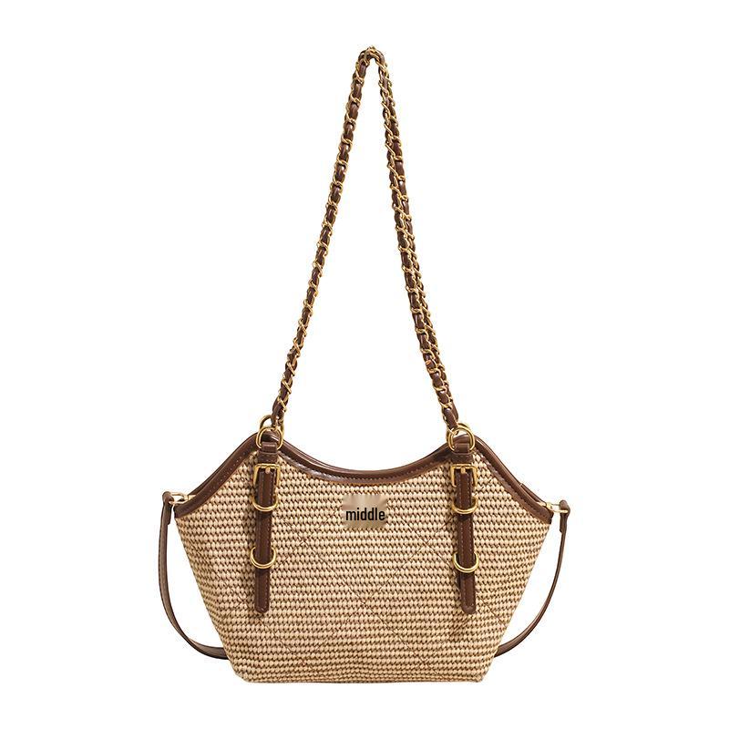 2026 Summer Fashion Woven Straw Handbag - Versatile and Trendy Crossbody Shoulder Bag for Going Out