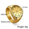  Vintage Tetragrammaton Rings Magical Wahyeh Blessed Pentagram of Solomon Finger Rings for Men Stainless Steel Jewelry