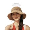 Elegant Straw Hat Bucket Hat Handwoven Breathable Crocheted Hat Holiday Vacation Hat Western Wide Brimmed