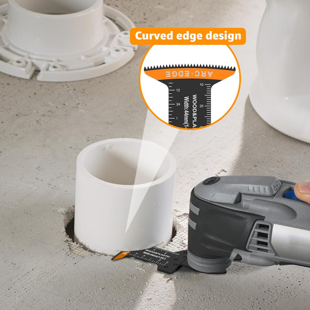 10Pcs Titanium Coated Oscillating Saw Blades 34MM Bi-metal Multi-Function Renovator Saw Blade for Wood Plastic Metal Cutter