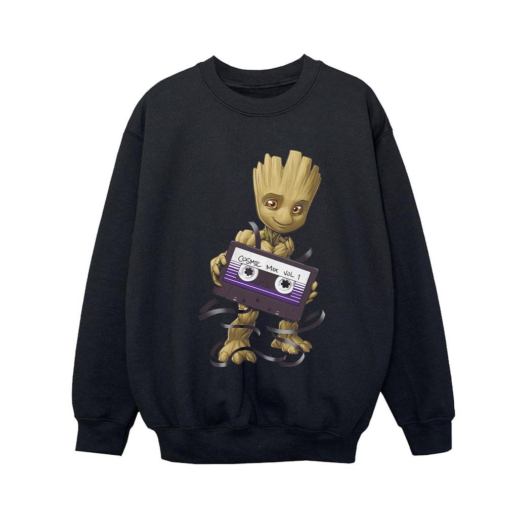 Marvel Boys Guardians Of The Galaxy Groot Cosmic Tape Sweatshirt