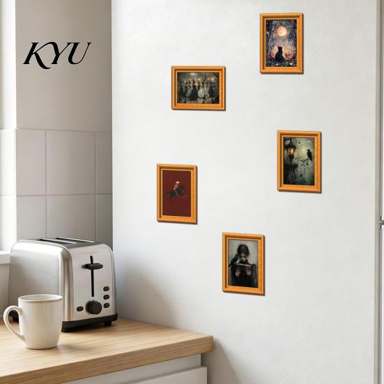 Wooden Magnet Ornaments Retro Frame Fridge Magnet, Strong Magnetic Decor Kitchen Refrigerator for Refrigerator, Office Whiteboard Decoration