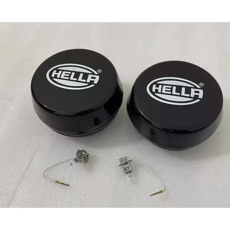 Pair Hella Yellow Fog Lamp With Cover With Bulb H3 Halogen Bulb Universal K585