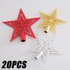 20 ST Julgransprydnader Pentagram Tillbehör Galvaniserade Trädtoppar Girlangtillbehör Juldekorationer