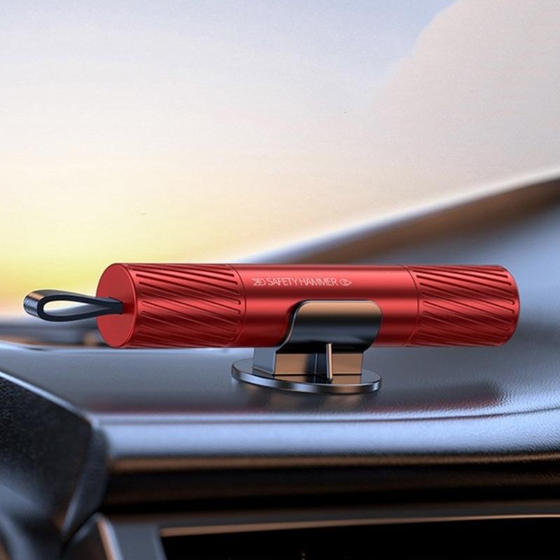 Safety Hammer Multifunctional Rescuing Hammer Car Hammer with Belt Cutter Vehicle Escape Tool Car Window Breaker