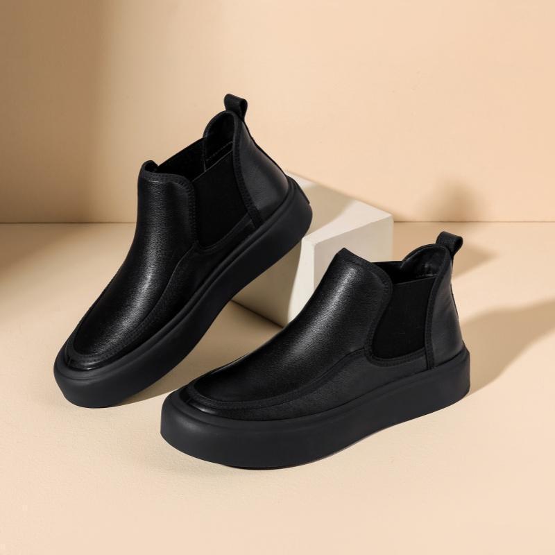 

Мужские ботинки челси из натуральной кожи и бархата — стильные британские повседневные ботинки Martin на осень/зиму 42