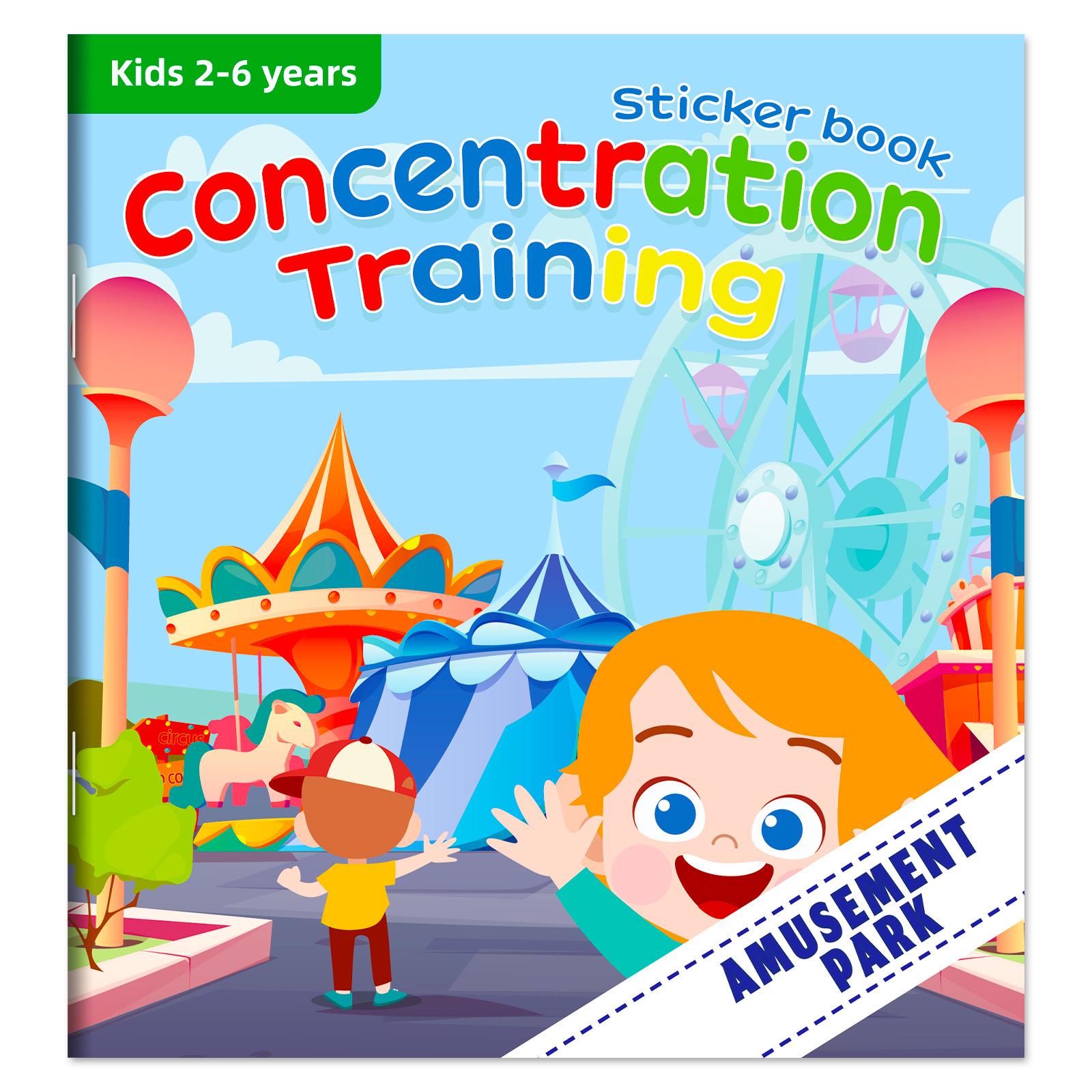 10-Volume Children s Early Education Sticker Book Set: Quiet Book for Developing Concentration and Potential