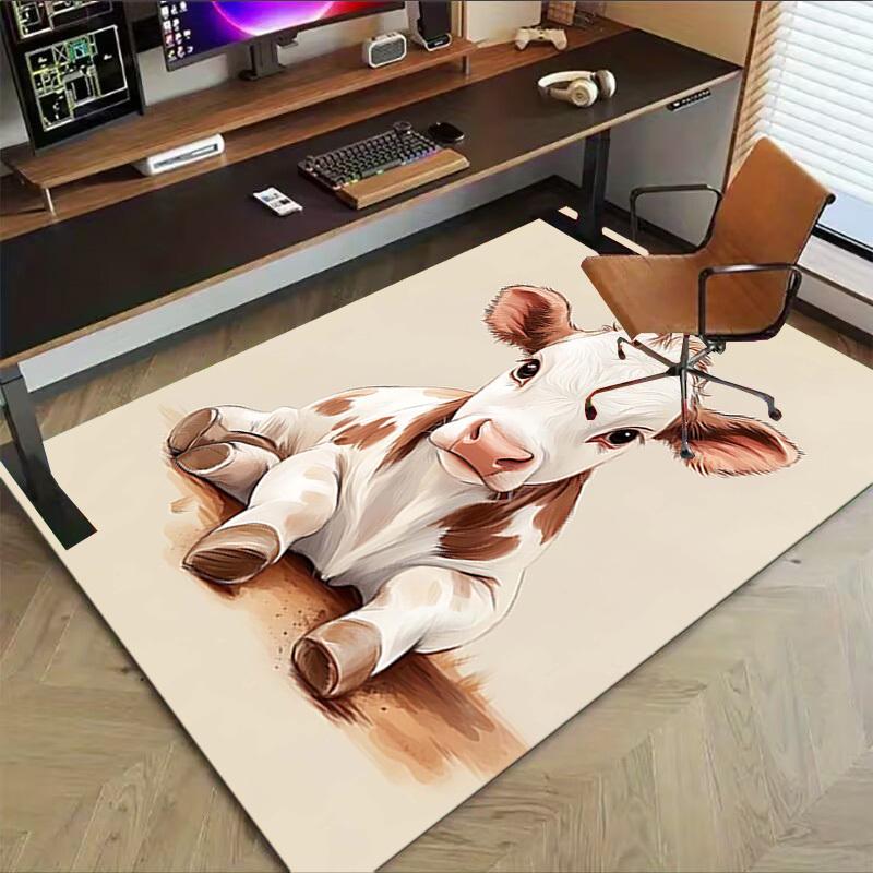 1PC cow calf Anti-slip carpet, suitable for Office, bedroomand playrooms. It can also be used as a sofa footrest cover-R15