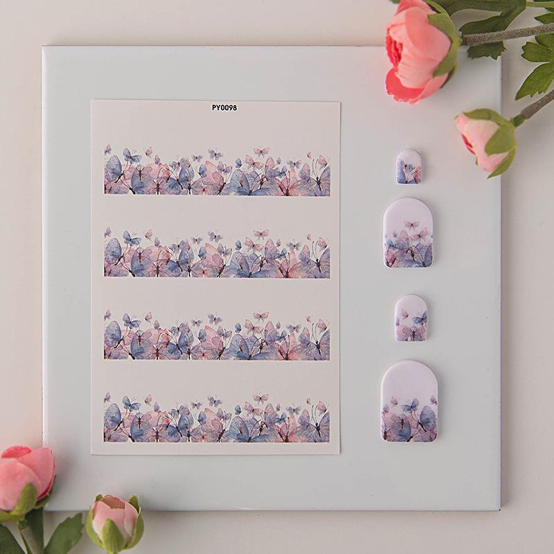 Pottery Tools Soft ceramic water transfer paper color butterfly series clear easy operate for Handmade Personalized Jewelry