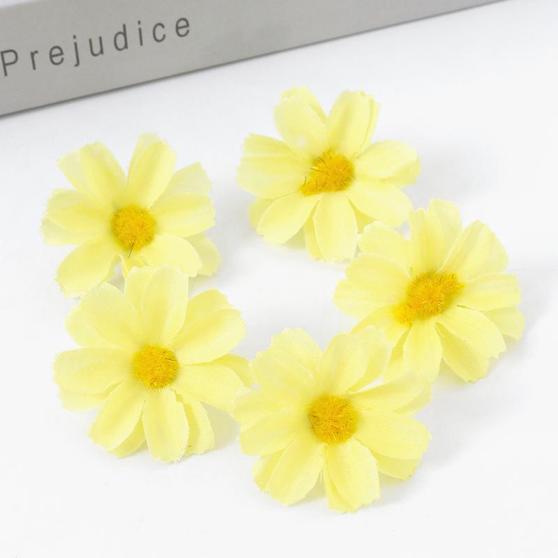 

30/50/100 шт. Искусственные цветы Маргаритки Шелковые цветы Украшение Праздничные принадлежности Свадебное украшение Домашний декор Поделки Подарки Аксессуар 30Pcs